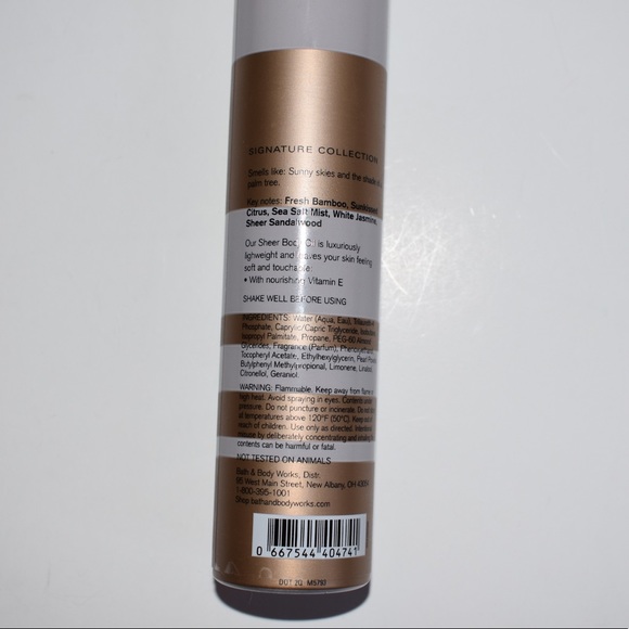 Bath & Body Works Liquid Sunshine Sheer Body Oil - Picture 4 of 6